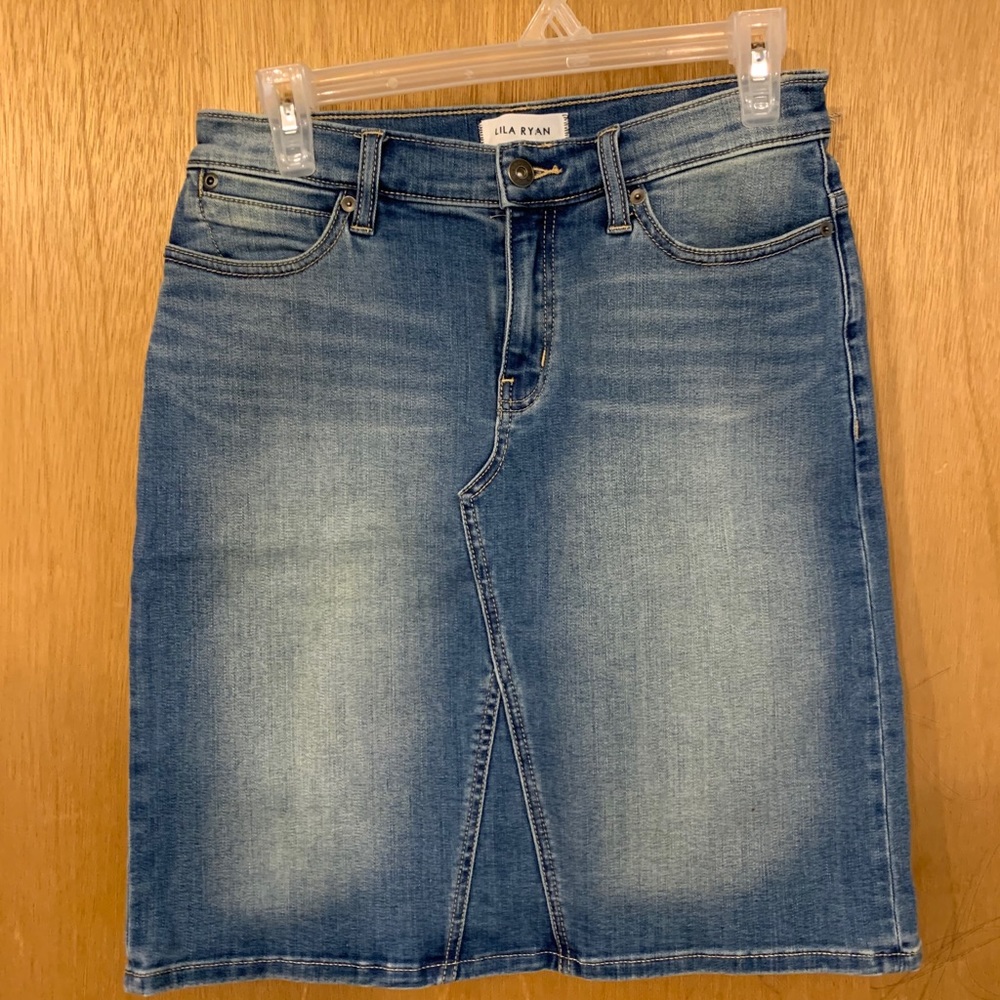 Denim Pencil Skirt